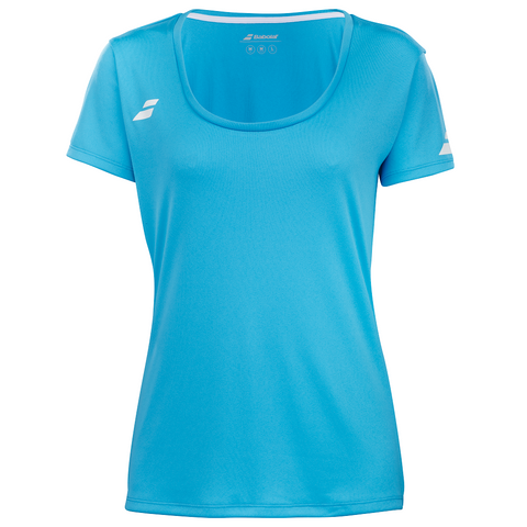 Babolat Play Women's Cap Sleeve Top - Cyan Blue