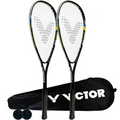 Victor Power Storm Squash Racket Set Including Carrybag and 2 Squash Balls