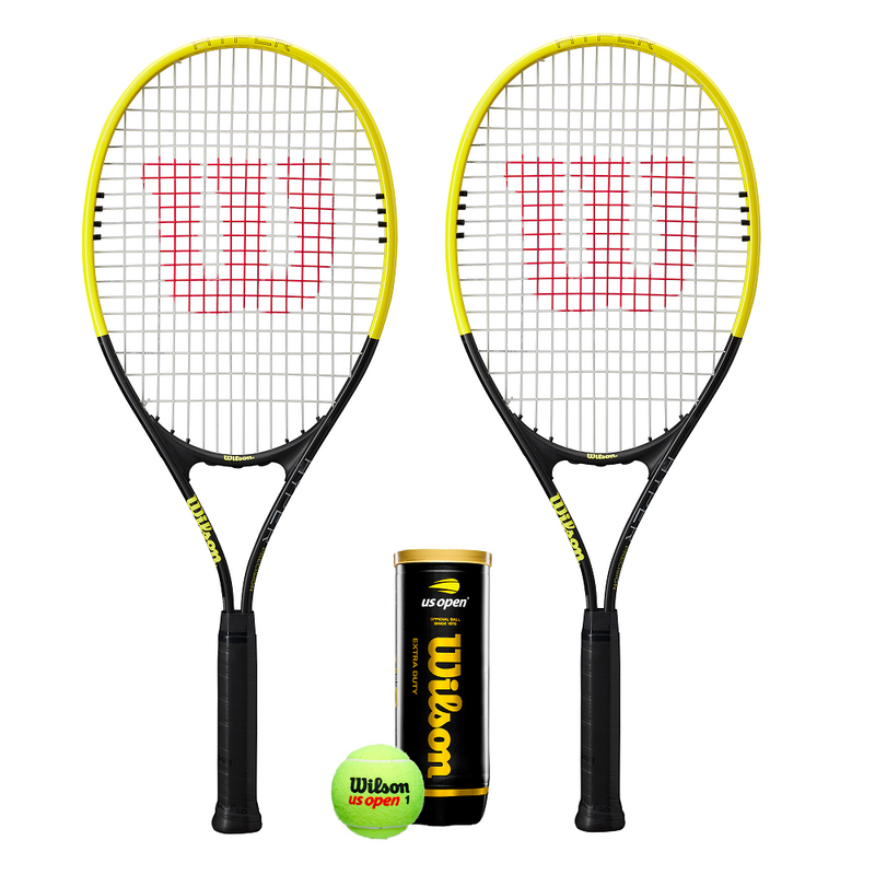 Wilson Hyper Precision 2 Player Tennis Racket Set Inc 3 Tennis Balls