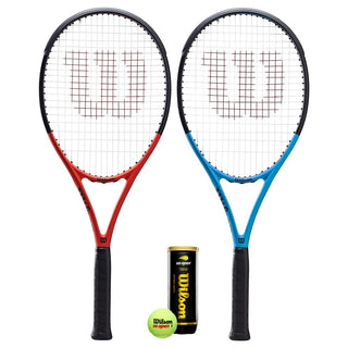 Wilson Tour XP 103 Graphite Tennis Racket Twin Set & 3 Balls