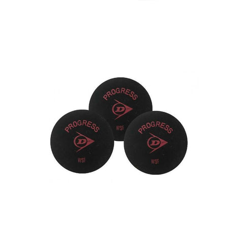 Dunlop Progress Red Dot Squash balls - 3 Pack