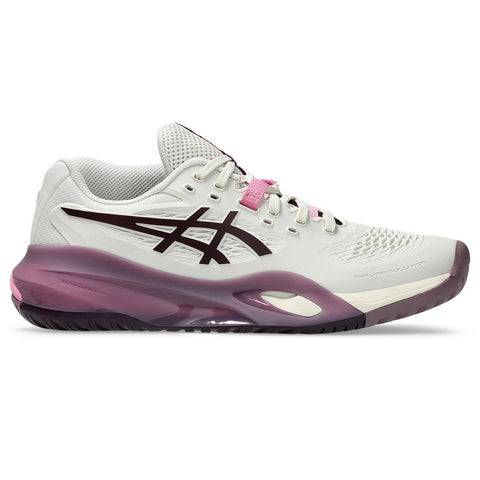 ASICS Gel Resolution X Women's Tennis Shoes - Soft Oat/Dark Aubergine - 2026