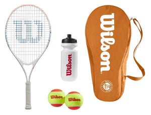 Wilson Roland Garros Elite Junior 25" Tennis Starter Set Including Balls, Waterbottle and Carrybag