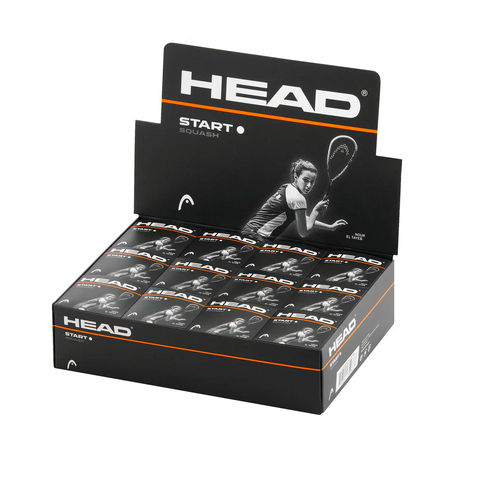 HEAD Start Squash Balls - Single White Dot - 12 Pack