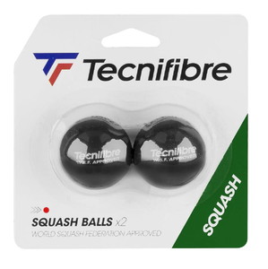 Tecnifibre Red Dot Squash Balls - 2 Pack - Intermediate