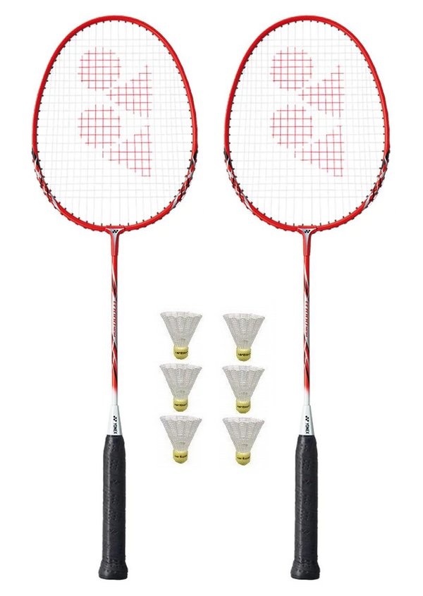 2 x Yonex B7000 2 Badminton Rackets 6 Shuttlecocks Racketworld UK