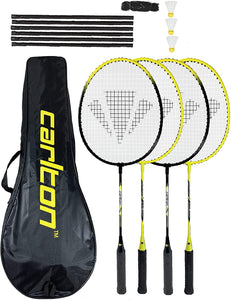 Carlton Tournament 4 Player Badminton Sets (Rackets, Stakes, Net & Post)