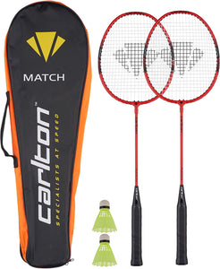 Carlton Match 2 Player Badminton Racket Set With Shuttles and Carry bag
