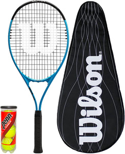 Wilson Ultra Power XL 112 Tennis Racket + 3 Tennis Balls and Performance Cover