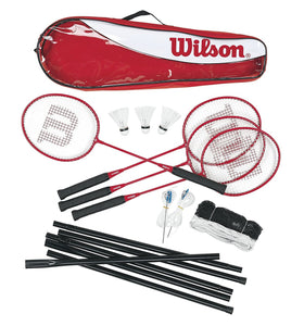Wilson Tour 4 Player Family Badminton Set with Net, Posts and Shuttles