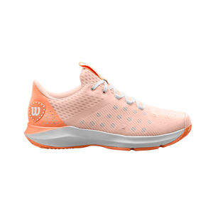 Wilson Hurakn Womens Padel Tennis Sports Shoe Trainer - White/Peach