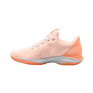 Wilson Hurakn Womens Padel Tennis Sports Shoe Trainer - White/Peach