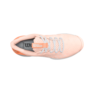 Wilson Hurakn Womens Padel Tennis Sports Shoe Trainer - White/Peach