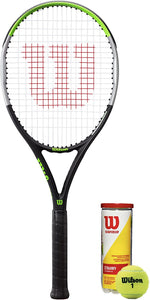 Wilson Blade Feel 100 Graphite Tennis Racket & 3 Tennis Balls