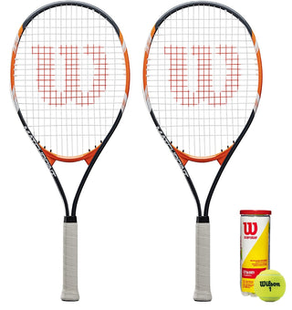2 x Wilson Matchpoint XL Tennis Racket Set  + 3 Tennis Balls
