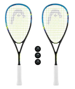 Head IG Cyano Squash Racket Set + 3 Squash Balls